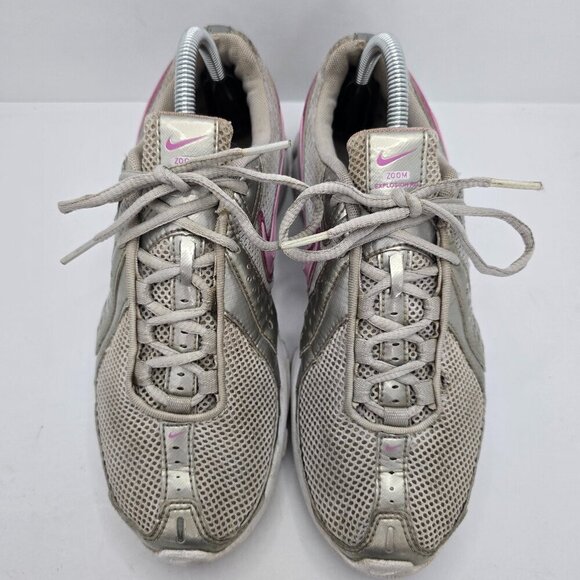vintage Nike | Zoom Air Explosion silver pink futuristic sporty sneakers WMS 9.5 - Picture 3 of 9
